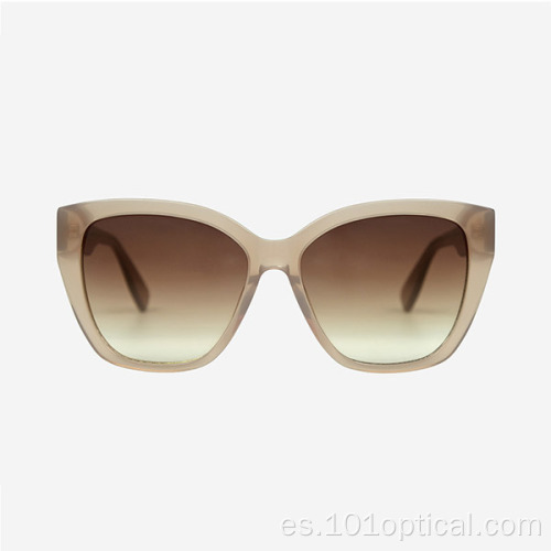 Gafas de sol de acetato con montura completa Cat Eye para mujer